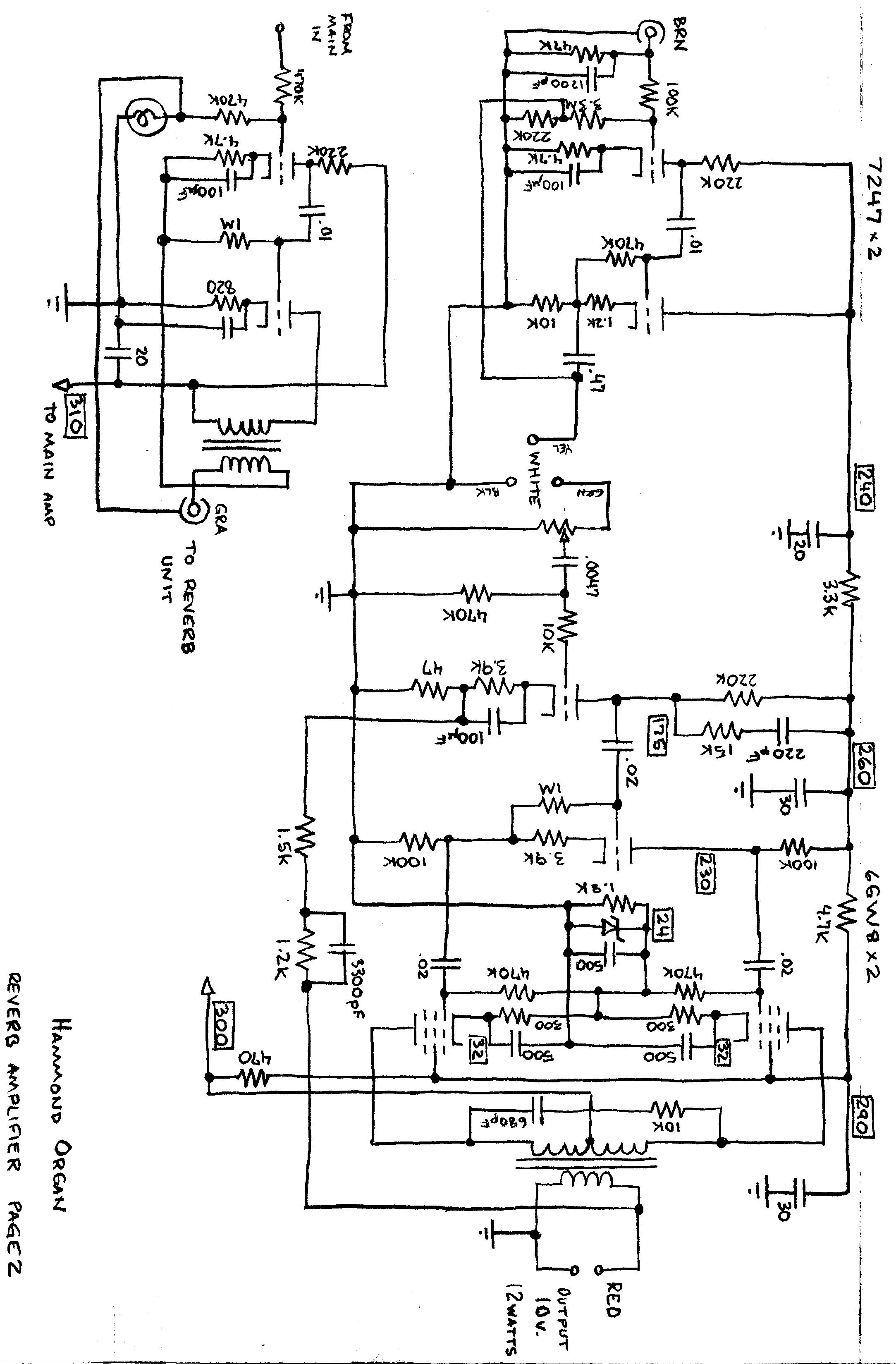 hammond organ schematic